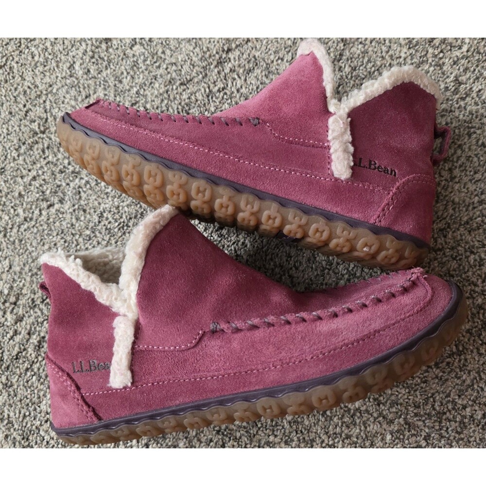 L.L.Bean Mountain Slippers Size 7 Pink Bootie Cozy Classic Cozy Gorpcore